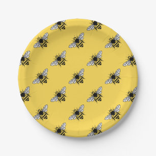 Manchester Bee Paper Plate