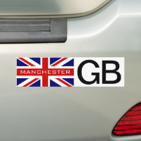 Manchester British Union jack flag bumper sticker