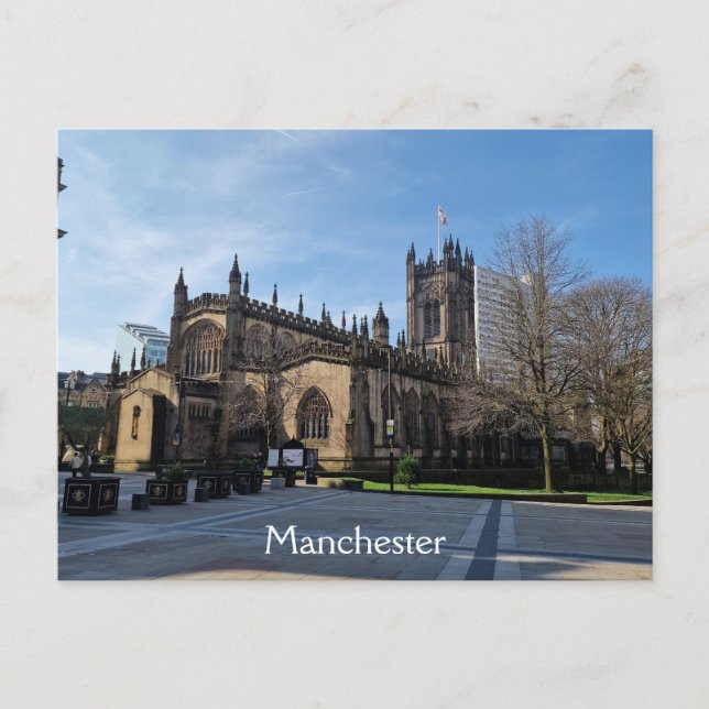 Manchester Cathedral Gardens Postcard (Front)