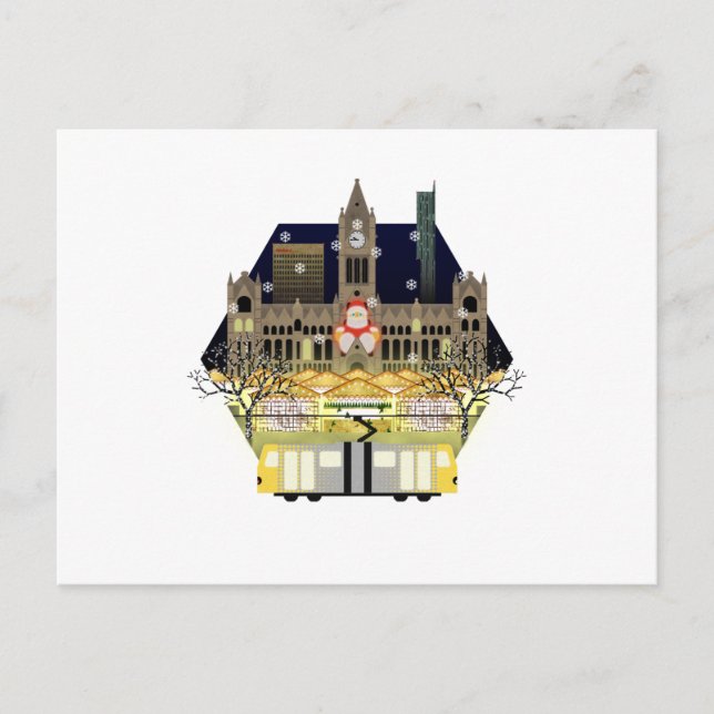 Manchester Christmas Markets Holiday Postcard (Front)