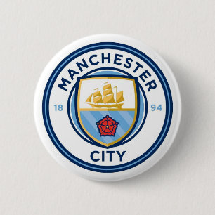 Manchester City Brooch 6 Cm Round Badge