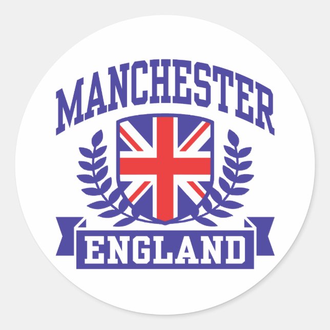 Manchester Classic Round Sticker (Front)