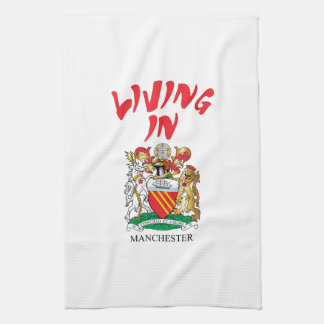 Manchester coat of arms tea towel