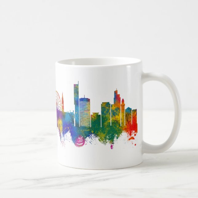 Manchester England Skyline Coffee Mug (Right)