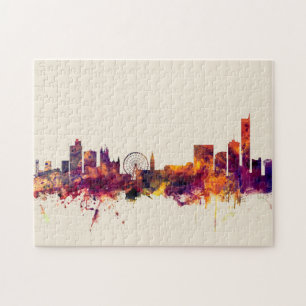 Manchester England Skyline Jigsaw Puzzle