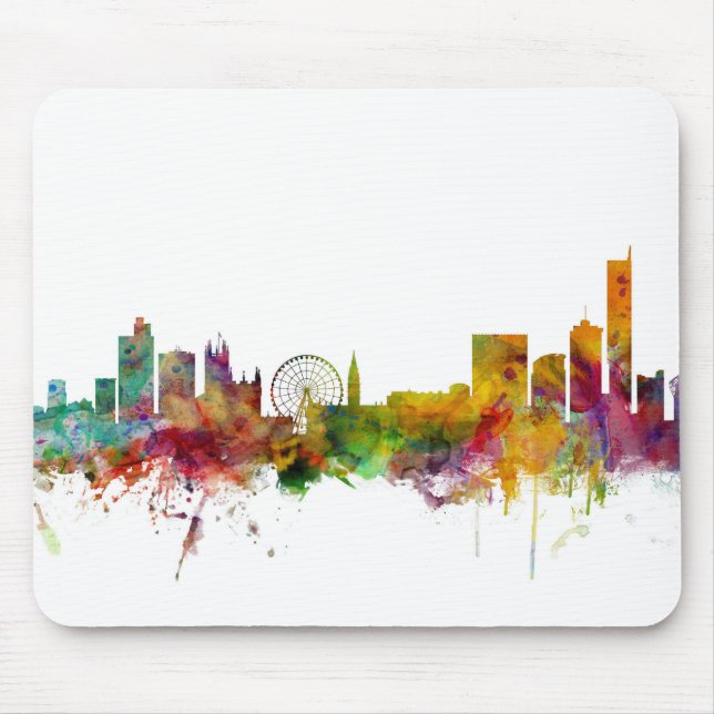 Manchester England Skyline Mouse Pad (Front)