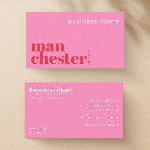 Manchester England UK company Business Card
