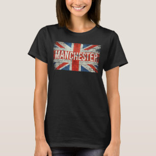 Manchester England United Kingdom Bristish Flag Vi T-Shirt