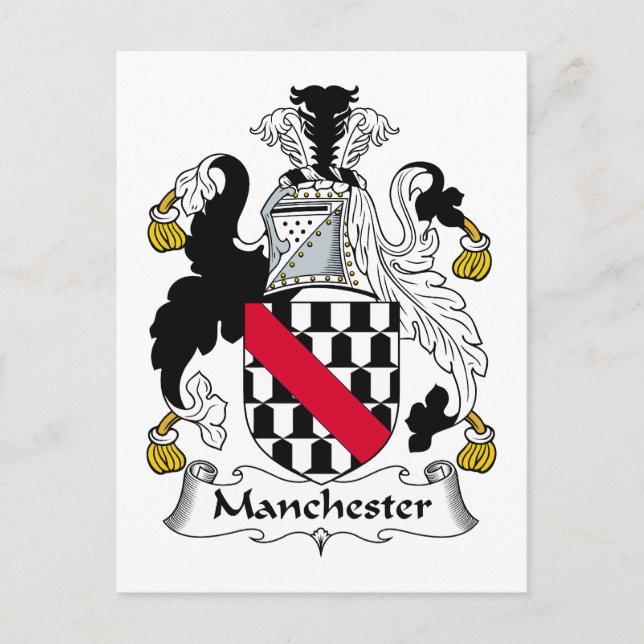 Manchester Family Crest Postcard (Front)