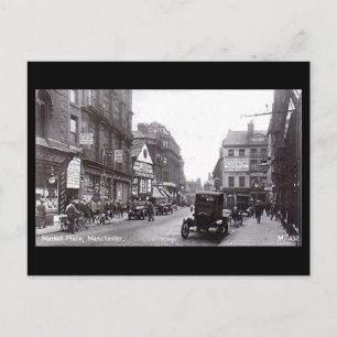 Manchester, Market Place Postcard