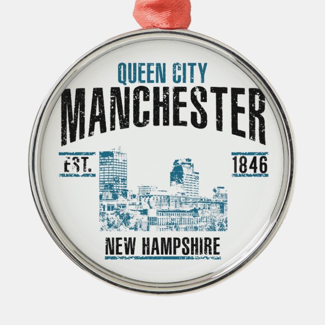 Manchester Metal Tree Decoration (Front)
