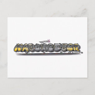 Manchester metrolink graffiti postcard