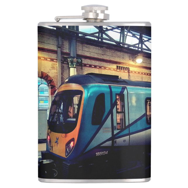 Manchester station  hip flask (Front)