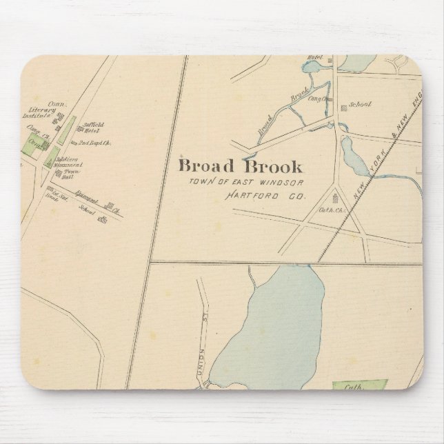 Manchester, Suffield, Broad Brook Mouse Pad (Front)