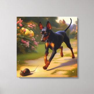 manchester terrier canvas print