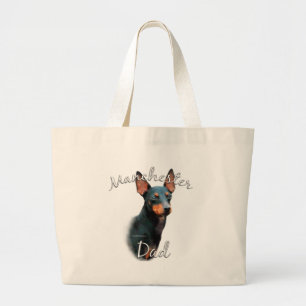 Manchester Terrier Dad 2 Large Tote Bag