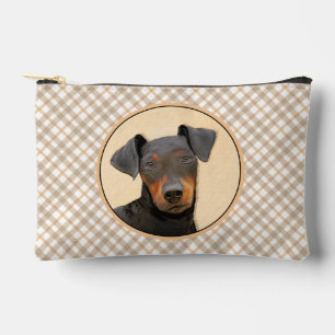 Manchester Terrier Painting Original Animal Art Accessory Pouch