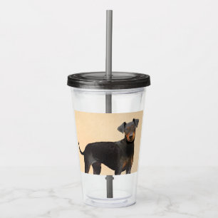 Manchester Terrier Painting Original Animal Art Acrylic Tumbler