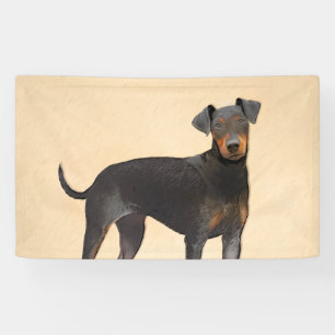 Manchester Terrier Painting Original Animal Art Banner