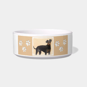 Manchester Terrier Painting Original Animal Art Bowl