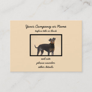 Manchester Terrier Painting Original Animal Art Business Card