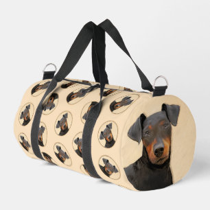 Manchester Terrier Painting Original Animal Art Duffle Bag