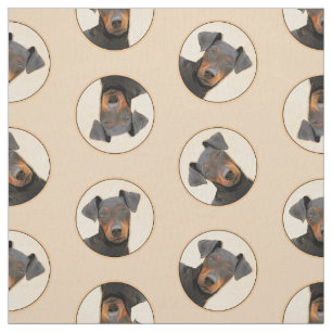Manchester Terrier Painting Original Animal Art Fabric