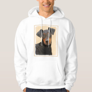 Manchester Terrier Painting Original Animal Art Hoodie