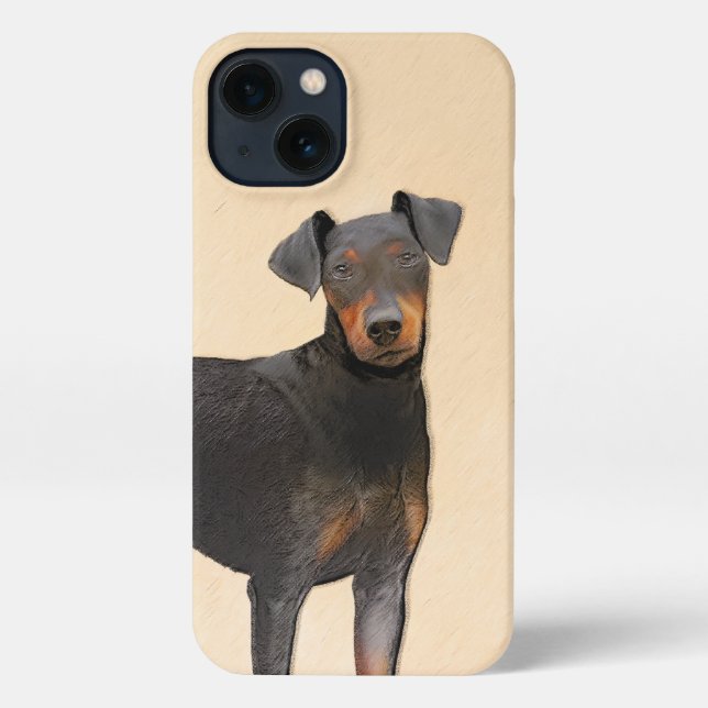 Manchester Terrier Painting Original Animal Art iPhone Case (Back)