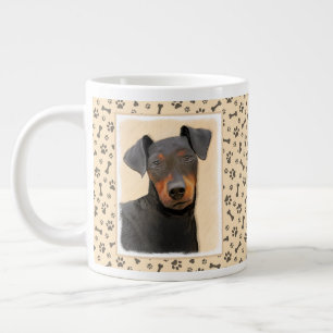 Manchester Terrier Painting Original Animal Art Large Coffee Mug