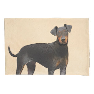 Manchester Terrier Painting Original Animal Art Pillowcase