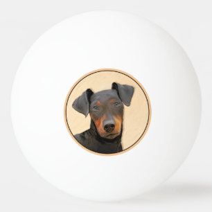 Manchester Terrier Painting Original Animal Art Ping Pong Ball