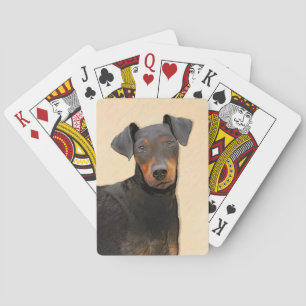 Manchester Terrier Painting Original Animal Art Playing Cards