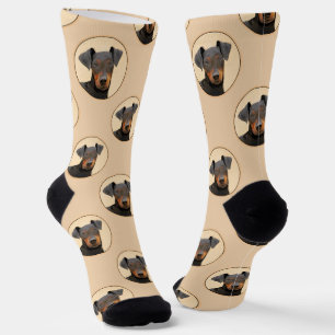 Manchester Terrier Painting Original Animal Art Socks