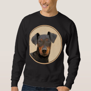 Manchester Terrier Painting Original Animal Art Sweatshirt