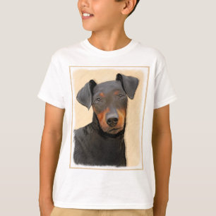 Manchester Terrier Painting Original Animal Art T-Shirt