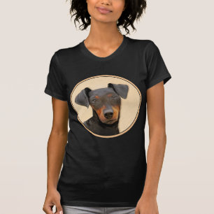 Manchester Terrier Painting Original Animal Art T-Shirt