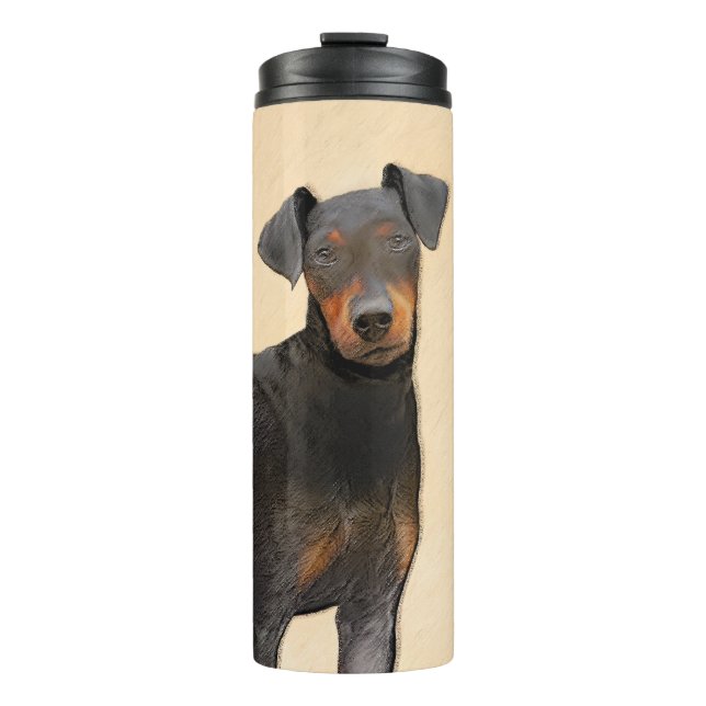Manchester Terrier Painting Original Animal Art Thermal Tumbler (Front)