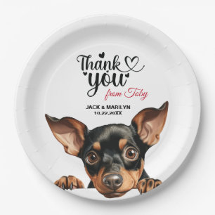 Manchester Terrier Paper Plate