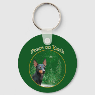 Manchester Terrier Peace Key Ring