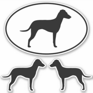 Manchester Terrier Silhouettes with Natural Ears