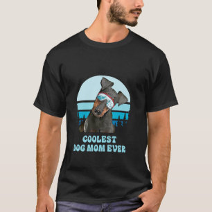 Manchester Terrier Skiing Winter Coolest Dog Mum E T-Shirt