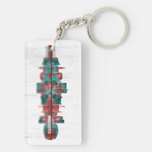 Manchester USA Skyline Key Ring