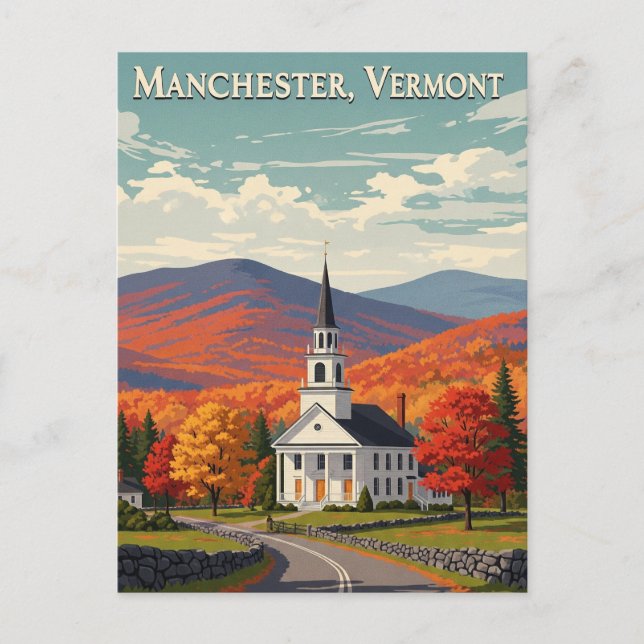 Manchester Vermont Travel Postcard (Front)