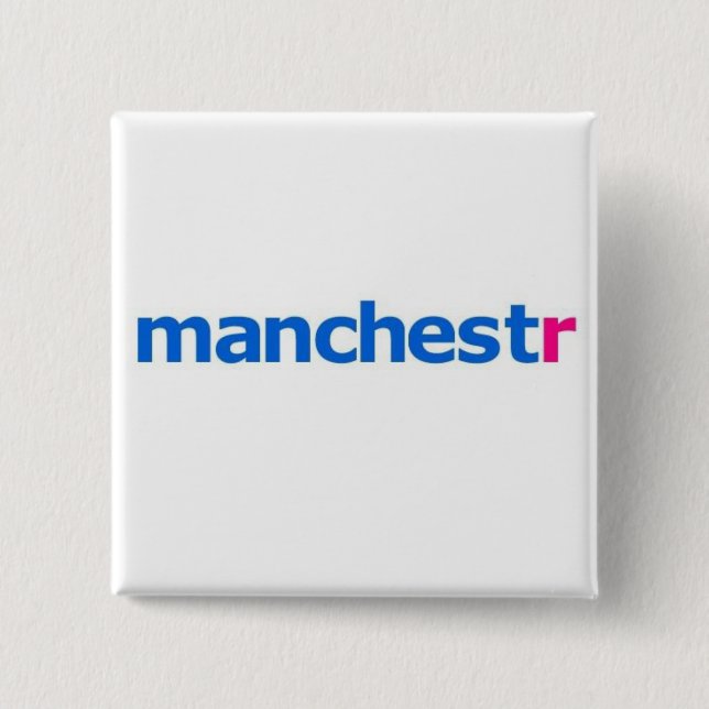 manchestr flickr 15 cm square badge (Front)