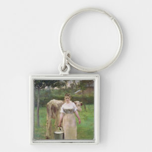 Manda Lametrie, The Farm Maid, 1887 Key Ring