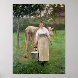 Manda Lametrie, The Farm Maid, 1887 Poster