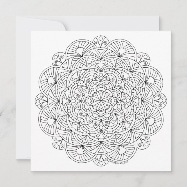 Mandala 010617 Friends Flat Card Adult Colouring (Front)