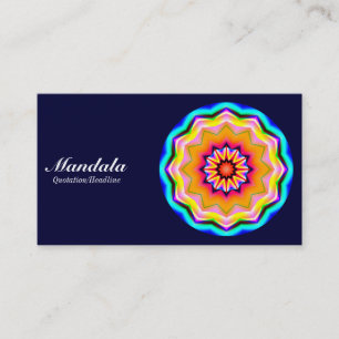 Mandala 01 - Dark Navy 000033 Business Card