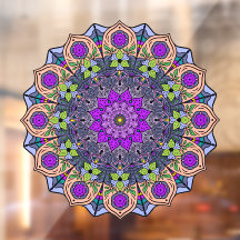 Mandala 12 VioletPeach Pink Green - 